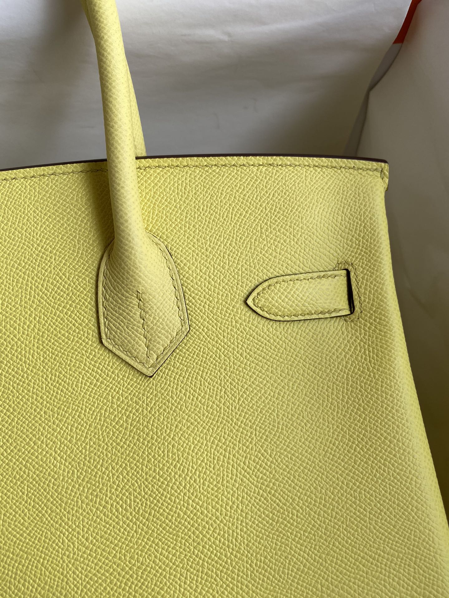 Hermes Birkin 35CM Epsom Leather Handbag Lemon Yellow